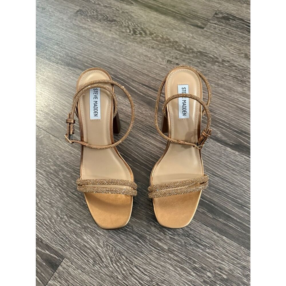 Steve Madden Lofty Bronze Platform Heels New